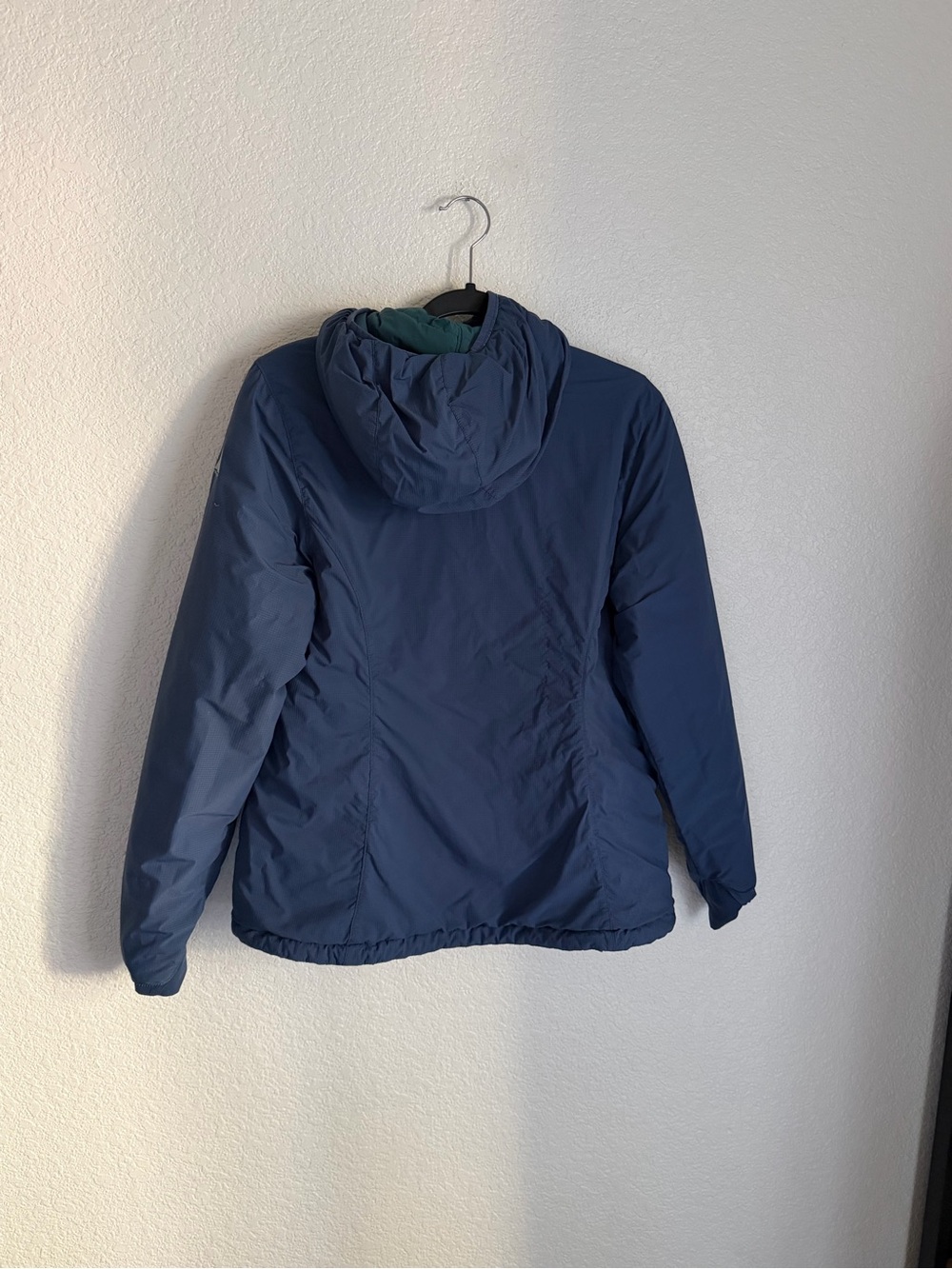 Eddie Bauer Women's Ignitelite Stretch Reversible Hooded Jacket M Green Blue - Picture 7 of 14